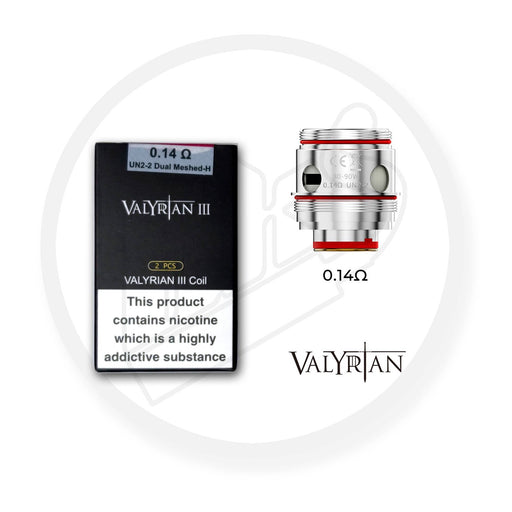 UWELL | Valyrian III ( 3 ) / II ( 2 ) Coils | FeCrAl 0.14 Ohm UN2-2 Coil | Pack of 2 - IFANCYONE WHOLESALE