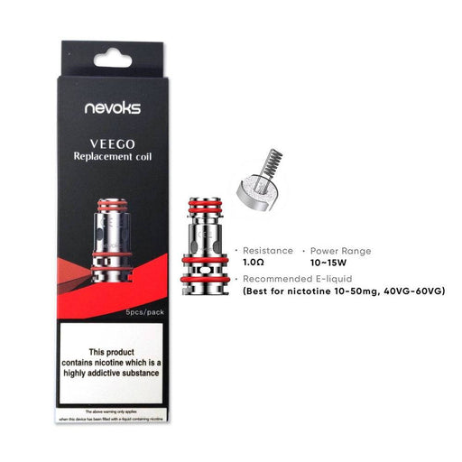 Nevoks | VEEGO Replacement SPL Coils | Pack of 5 | 1.0 Ohm Regular - IFANCYONE WHOLESALE
