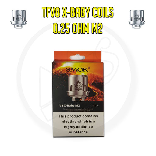 SMOK | TFV8 X-Baby Coils | 0.25 Ohm M2 | Pack of 3 - IFANCYONE WHOLESALE