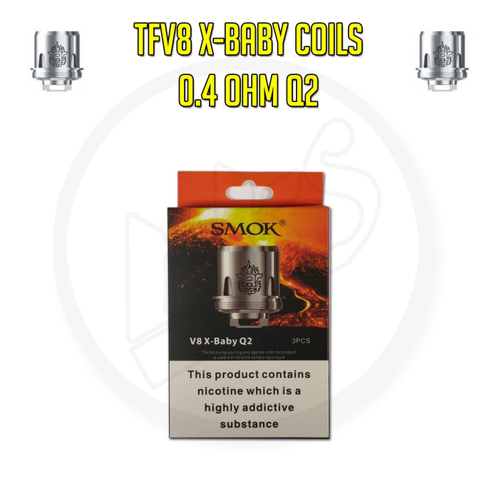 SMOK | TFV8 X-Baby Coils | 0.4 Ohm Q2 | Pack of 3 - IFANCYONE WHOLESALE