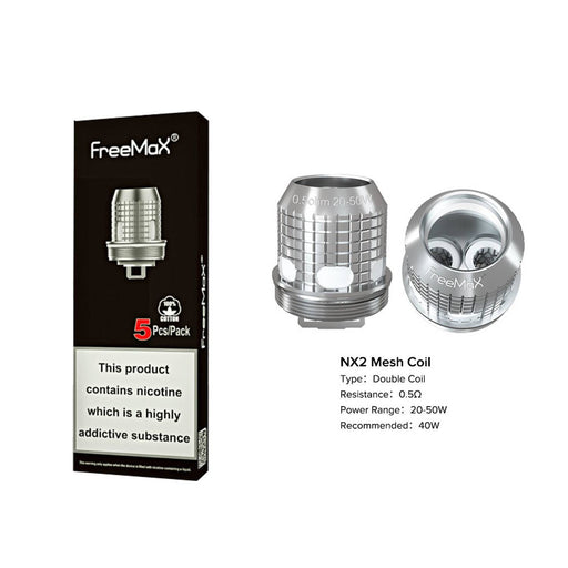 Freemax | X Mesh Coils | 0.5 Ohm NX2 Double Mesh | Pack of 5 - IFANCYONE WHOLESALE